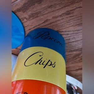 Vintage Nesting Snack Bowls Popcorn Pretzels Nuts Plastic Flamingo Nasco Japan